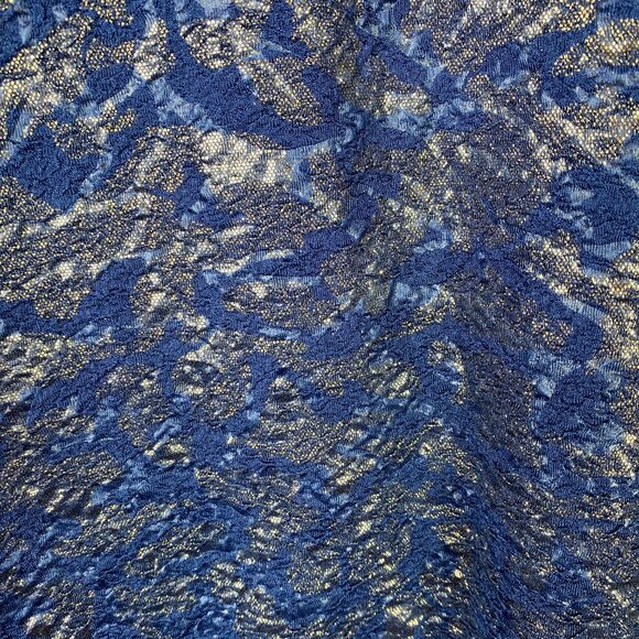 Ann Taylor Elegant Blue and Silver Women's Top - Picture 3 of 7